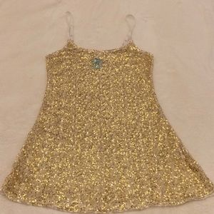 Glittery Gold Tank Top
